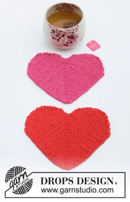 0-1622 Heart Coasters by DROPS Design